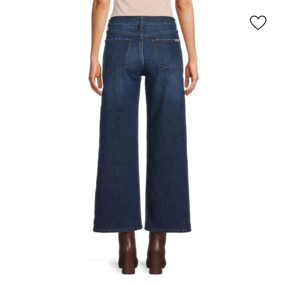 🕶️Hudson Rosalie Wide Leg Ankle Jeans Dark Denim Sz 34 14/16 - Picture 3 of 10